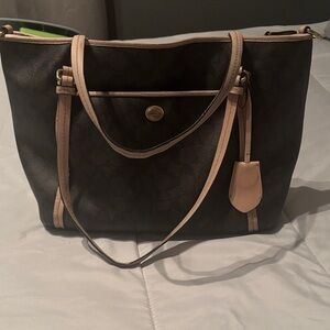 Coach Peyton Elegant Brown and Tan Women's Tote Bag